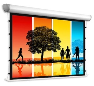 Ekran z napinaczami Adeo Tensio Classic Linear 237x162cm/237x127cm, 4:3/16:9, VisionWhite