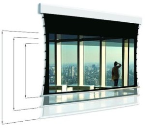 Ekran elektryczny z napinaczami Adeo Tensio Classic Multiformat 250x189cm/250x150cm, 4:3/16:9, VisionWhite