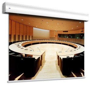 Ekran ścienny elektrycznie rozwijany Adeo Alumax 600x450cm/600x337cm, 4:3/16:9, VisionWhite