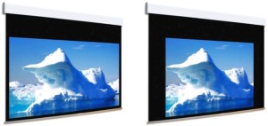 Ekran ścienny elektrycznie rozwijany Biformat 300x319cm, VisionWhiteBE