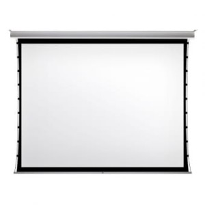Ekran elektrycznie rozwijany z napinaczami Kauber inCEILING Tensioned 300x169cm, 16:9, Matt White Plus