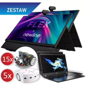 Zestaw: 2x Newline Flex + 2x Laptop Acer + 15x Robot Maqueen + 5x Robot Thymio
