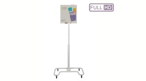 Podłoga interaktywna SmartFloor Pro FullHD Mobile – podłoga interaktywna o wyższej jasności w rozdzielczości Full HD i z głośnikami, na statywie jezdnym